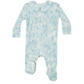 Angel Dear's Baby Girls' Blue Meadow Floral Footie showcases a blue and white floral design with long sleeves and footies, crafted to capture attention.