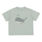 The Rylee & Cru Baby Boys' & Boys' Relaxed Tee is a light gray short-sleeve cotton jersey, featuring a smiling whale with water spout graphic—an everyday comfort basic in baby sizes.