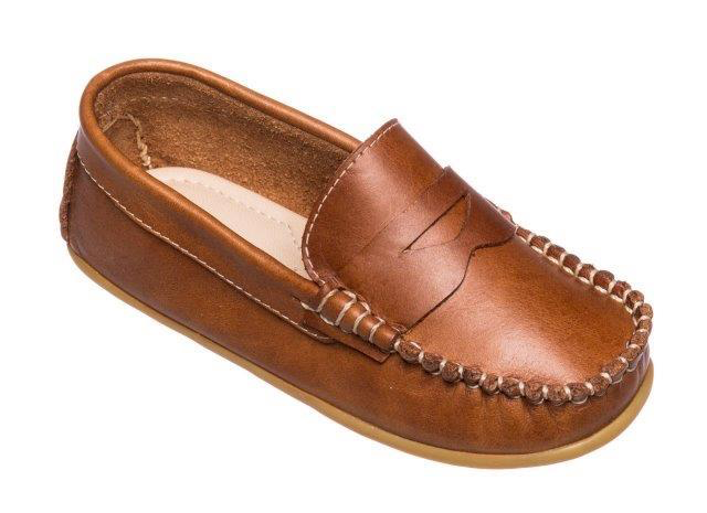 An Elephantito's Elephantito Children’s Alex Drivers, stylish-cut, supple leather moccasin for children.