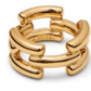 The Lie Studio Emily Ring features a chunky, interlocking chain-link gold design—ideal for making a bold statement.