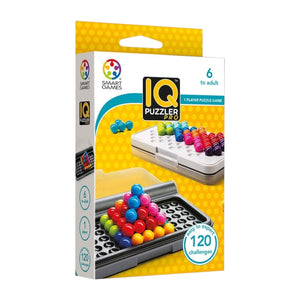 Smart Games' IQ Puzzler Pro brainteaser game for ages 6 to adult includes colorful pieces in a compact case and offers 120 exciting 3D puzzles.