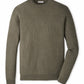 Peter Millar Autumn Crest Honeycomb Crewneck Sweater in an olive green, long-sleeved, 12-gauge honeycomb knit texture.