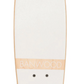 Banwood skateboard deck by Banwood, featuring black mounting screws, captured from an overhead angle.