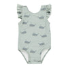 Baby Girls' & Girls' Scoop Back Onepiece - Whales