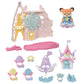 Create your own amusement park adventure with the Calico Critters Baby Dream Amusement Park—a pastel-colored playset featuring a castle, ship, accessories, and a small animal figure dressed up, all displayed on a white background.