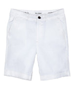 DL1961 Jacob Chino Shorts in white breathable fabric isolated on a white background.