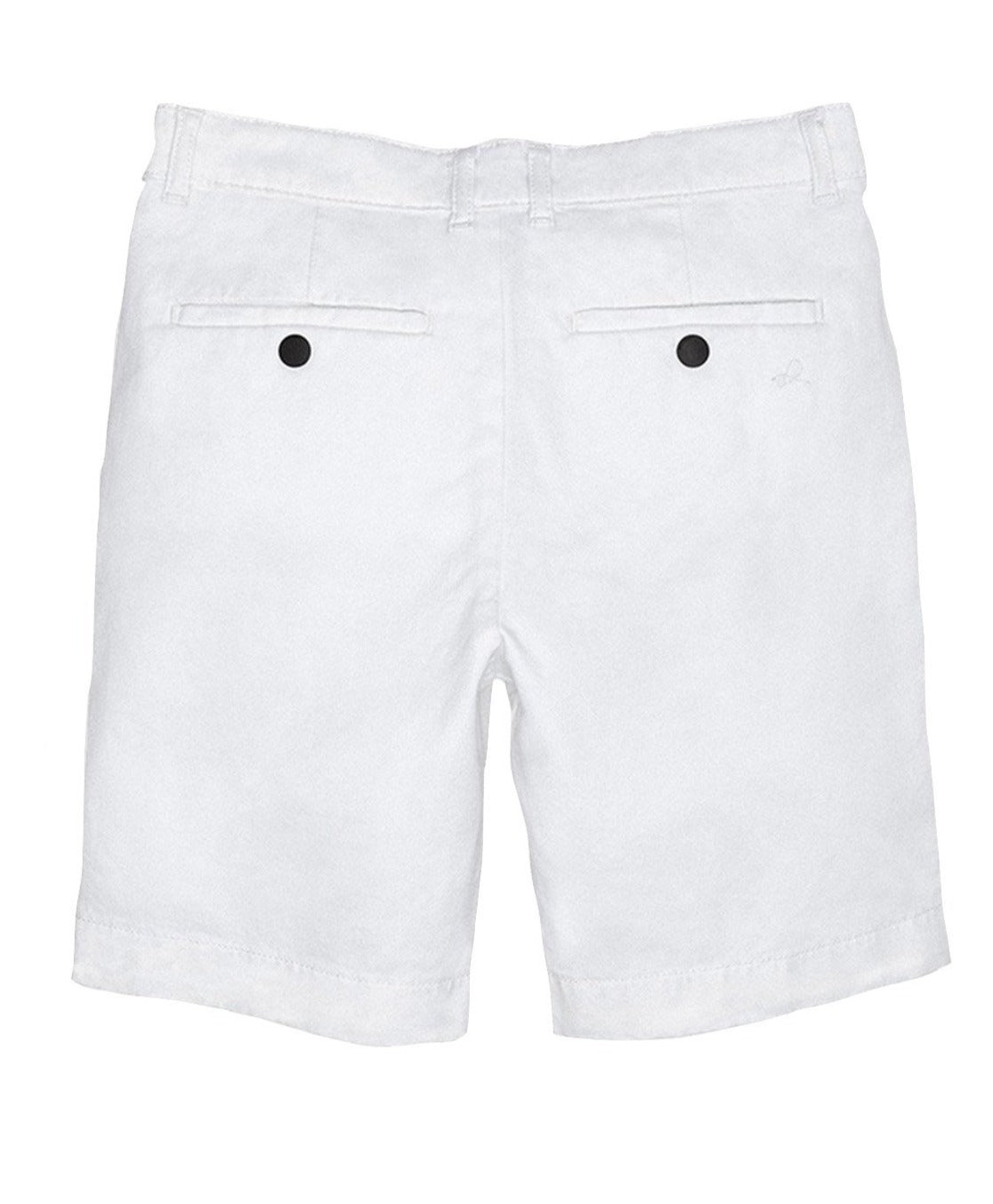 White DL1961 Jacob Chino Shorts with breathable fabric, isolated on a white background.