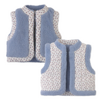 Introducing the Gingersnaps Girls’ Eulalia Floral Reversible Vest: this versatile gilet features one side in soft blue fleece and the other with a charming floral print on white. Rounded collars and armholes ensure easy layering and all-day comfort.