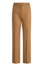 Altuzarra's Todd Pant is a tan straight-leg dress trouser featuring a mid-rise waist, front crease lines, and a concealed front closure, shown here against a plain white background.