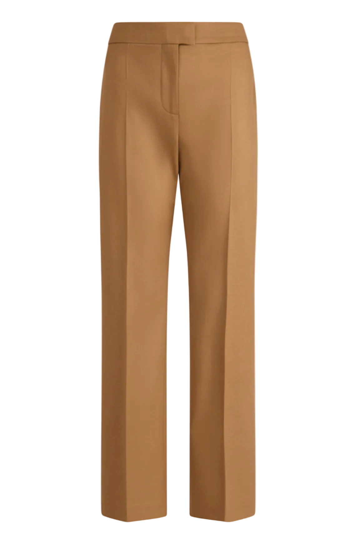 Altuzarra's Todd Pant is a tan straight-leg dress trouser featuring a mid-rise waist, front crease lines, and a concealed front closure, shown here against a plain white background.
