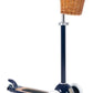 Banwood Scooter with an Easy Ride Steering System and a wicker basket mounted on the handlebars.