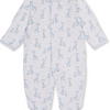 Baby Just Giraffes Printed Footie - Light Blue