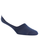 Dapper Classics Merino Wool No Show Socks in Navy feature a low cut design, expertly crafted from soft Merino wool. Displayed against a white background, these socks are made in the USA for superior quality and comfort.