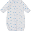 Whale Wonder Printed Convertible Gown - Light Blue