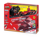 Maisto R/C 1:41 DC Ferrari SF-24 (2024) Car with track, includes remote control and customizable track pieces, suitable for ages 6 and up.