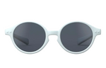 IZIPIZI Baby #D Polarized Sunglasses feature round white frames and dark lenses, displayed from the front against a plain white background. These lightweight sunglasses provide excellent UV protection for your little one.