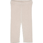 Baby Girls' Chat Knitted Wool Blend Lurex Leggings by Louis Louise, crafted from a soft wool blend with an elastic waistband, shown flat on a white background.