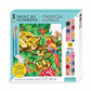 Bright Stripes Paint-By-Number kit features a vibrant jungle scene with a jaguar, parrot, and colorful foliage, plus included paints and brushes—an ideal kids’ art kit for creative fun.