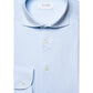 Light blue Eton Four-Way Stretch Shirt, Slim Fit with a spread collar and buttoned front, branded label "eton" visible on the collar.