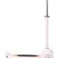 A pink and white child's Banwood Scooter with an adjustable handlebar.