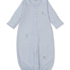 Baby SCE Safari Party Striped Convertible Gown - Lt. Blue