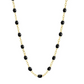 The Gigi Clozeau Classic Gigi Necklace 19.7", made from 18 carat Yellow Gold, showcases black beads intricately spaced throughout, capturing the timeless elegance synonymous with Gigi Clozeau design.