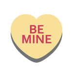 The Bogg Bits 2.0 by Bogg Bags is a yellow heart-shaped accent featuring red "BE MINE" lettering, perfect for adding a sweet touch, just like a statement patch on your favorite tote.