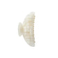 The Midi Heirloom Claw by Machete is a white, iridescent hair claw clip made from premium Italian acetate with a tiled, mosaic-like surface, shown against a plain white background.
