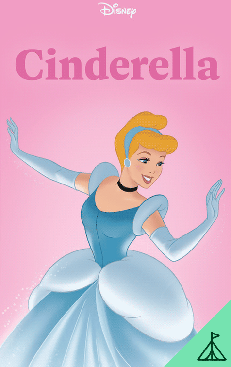 Cinderella, dressed in her signature blue ball gown and glass slippers, is featured against a pink background with the Disney logo and “Cinderella” text above her on the Yoto Card: Disney Classics - Cinderella by Yoto.