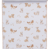 Puppy Paws Printed Burp Cloth - Brown