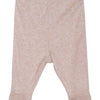 Newborn Rib Pants with Feet - Orchid