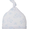 Cheerful Good Night Printed Hat - Light Blue