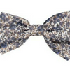 Bonnie Embroidered Hair Clip - Navy Blue Print