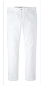 A pair of Peter Millar Performance Five-Pocket Pants, crafted from stretch performance twill with a comfort waistband, displayed flat on a plain white background.