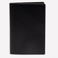 The Ettinger Capra Passport Case in black Capra leather is shown standing upright against a plain white background.