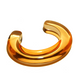 The Ridge Cuff by Lizzie Fortunato is a shiny, gold, curved domed bracelet with a smooth, reflective surface and open crescent shape, shown against a white background.
