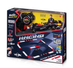 Boxed Maisto R/C 1:41 DC Oracle Red Bull RB2 Formula Racing car set with remote control, featuring Red Bull Racing branding and a driver image; includes race track pieces for assembly.