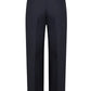 The Blaze Milano First Class Fox Pants are tailored black wool-mohair straight-leg trousers with belt loops, side pockets, and a subtle stitched detail near one pocket, shown against a white background.