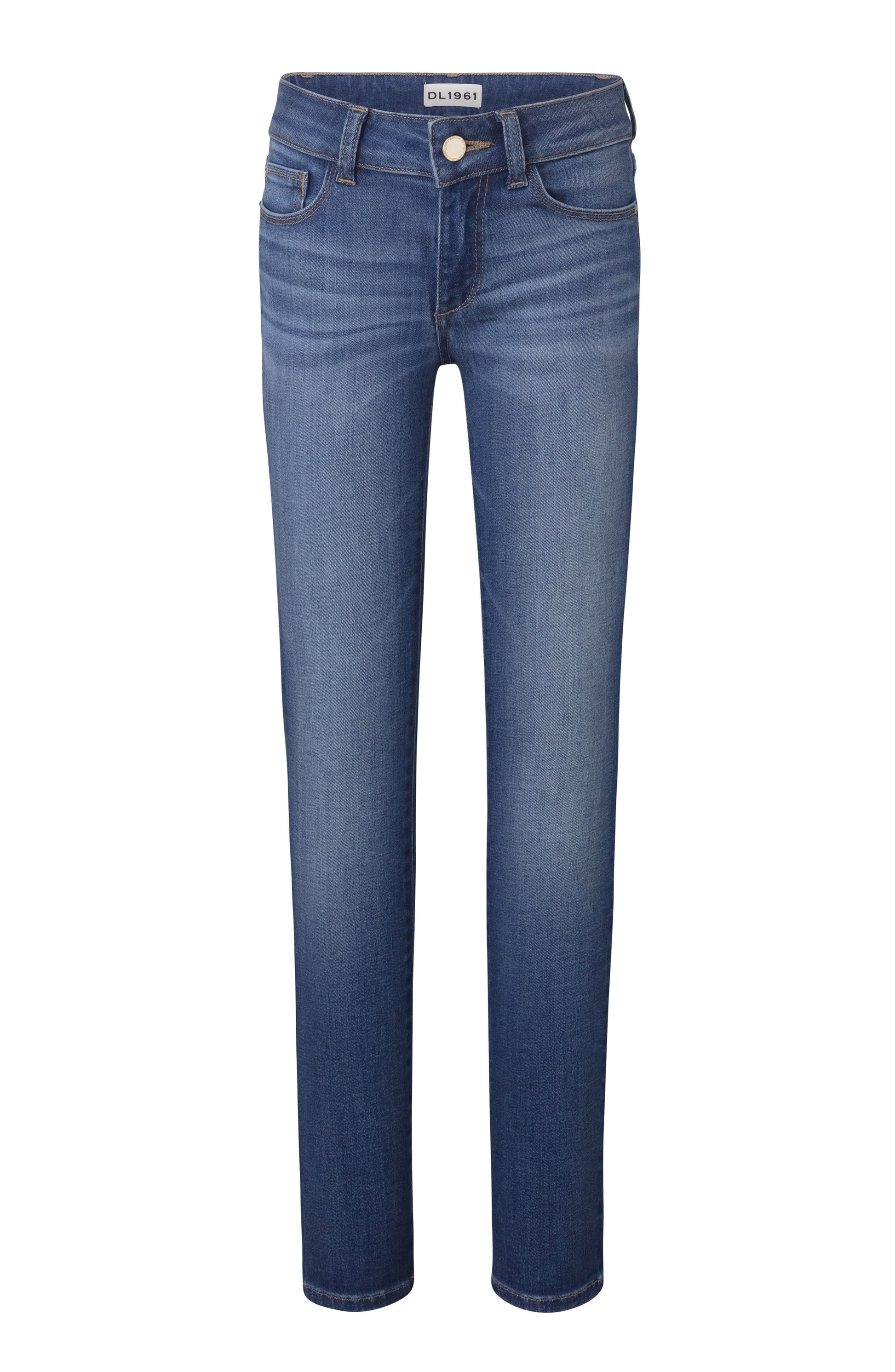 The Girls' Chloe Skinny Jean by DL1961 features a button and zipper closure, front and back pockets, a skinny fit, and is crafted with stretch technology for comfort.