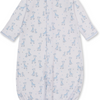Baby Just Giraffes Printed Convertible Gown - Light Blue