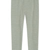 Kids' Rib Stripe Leggings - Moss/Ecru