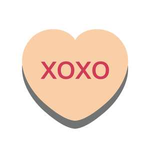 The Bogg Bits 2.0 by Bogg Bags features a heart-shaped candy with red "XOXO" text, making it a sweet addition to your collection, ideal for those who love decorative accents.