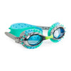 Prehistoric Times Swim Goggles - Raptor Blue Grey (Green Nosepiece)