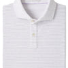ETC Stripe Performance Jersey Polo - White