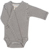 Newborn Rib Stripe Body Wrap - Soil