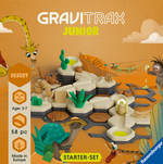 GraviTrax Junior: Desert Starter Set by GraviTrax—58-piece desert-themed STEM marble run for ages 3-7, with animal illustrations. Made in Europe; a fun and educational toy that sparks creativity and learning.