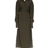 Long Sleeve Polo Collar Midi - Dark Olive