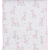 Just Giraffes Printed Burp - Pink