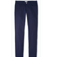 The Peter Millar eb66 Performance Five-Pocket Pant in navy, featuring a straight-leg design with front and back pockets, is shown laid flat against a white background.