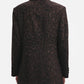 Person wearing the Blaze Milano Simba Daisy Blazer, featuring a dark leopard print, shown from the back against a plain white background.